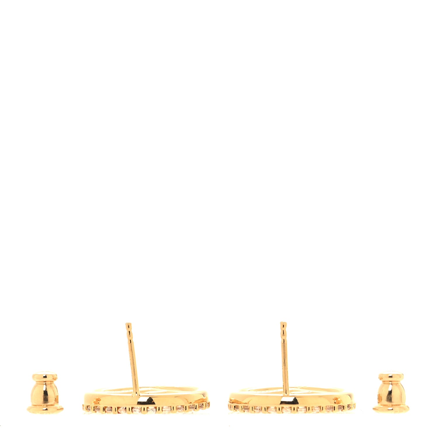 Fendi Metal Crystal F is Fendi Earrings Gold 3 of 4