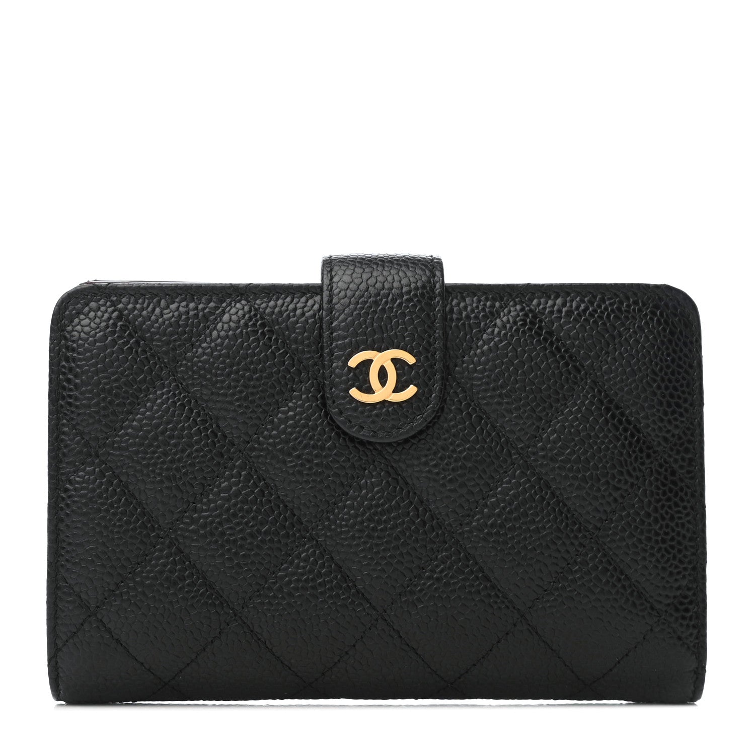 Chanel Caviar Quilted Zipped Pocket Wallet Black 1 of 10