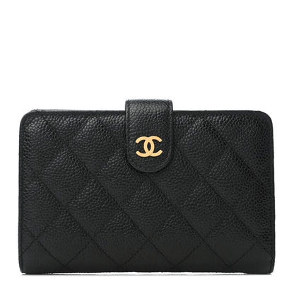 Chanel Caviar Quilted Zipped Pocket Wallet Black 1 of 10