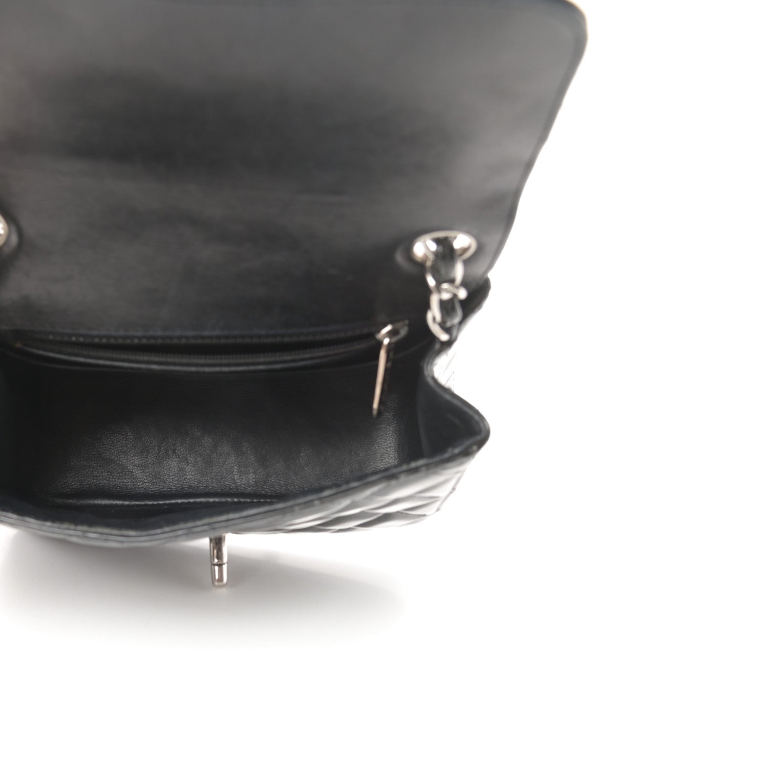 Chanel Patent Calfskin Sparkle Quilted Mini Square Flap Black 5 of 14