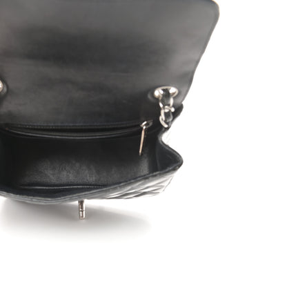 Chanel Patent Calfskin Sparkle Quilted Mini Square Flap Black 5 of 14