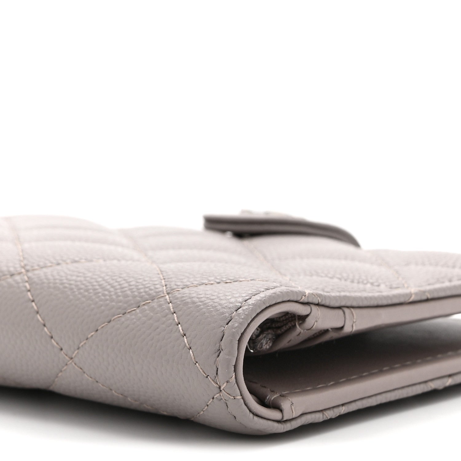 Chanel Caviar Quilted Passport Holder Grey 10 of 12