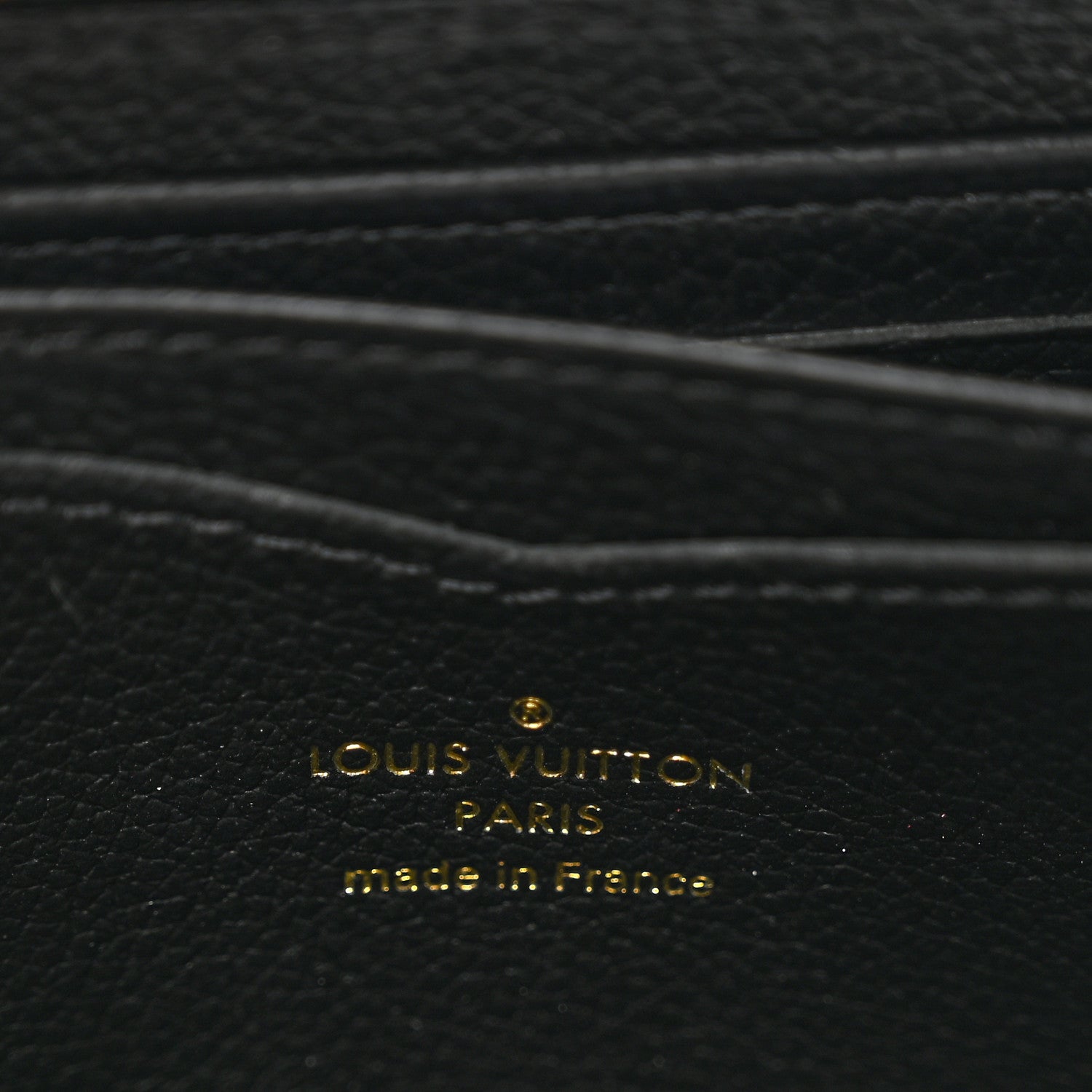 Louis Vuitton Empreinte Monogram Giant Zippy Coin Purse Black Beige 6 of 6