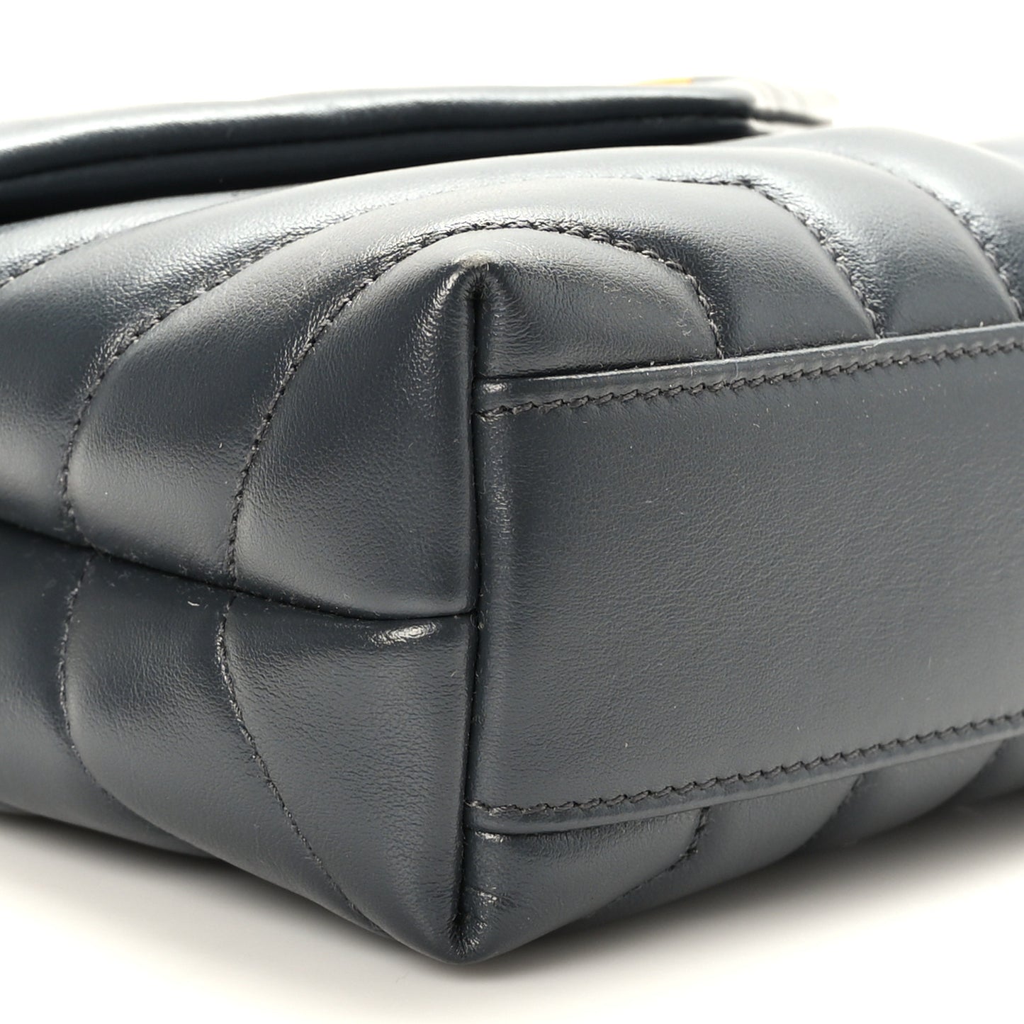Calfskin Y Quilted Monogram Toy Loulou Crossbody Bag Dark Smog