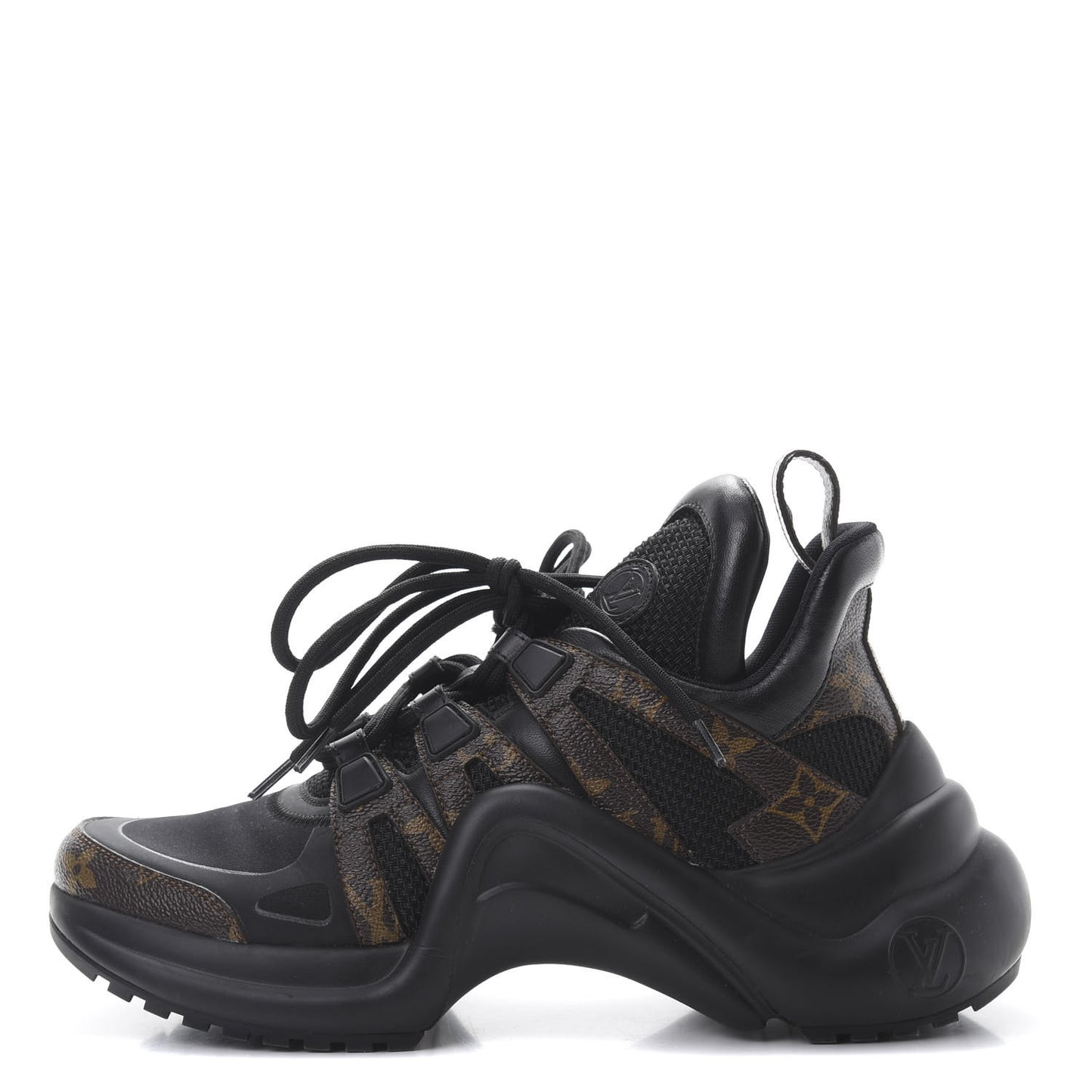Calfskin Patent Monogram LV Archlight Sneakers 36.5 Black