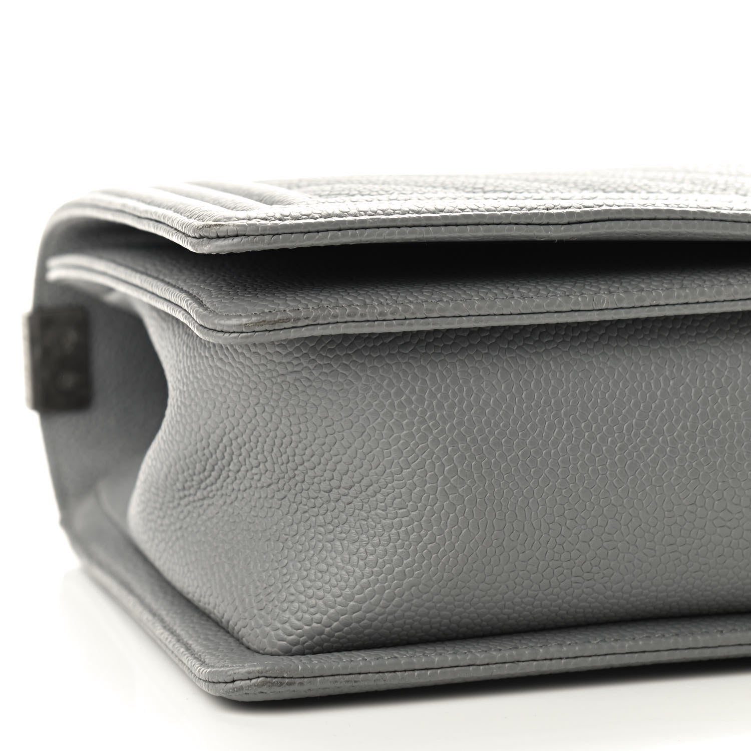 Chanel Caviar Chevron Quilted New Medium Boy Flap Grey 9 of 10