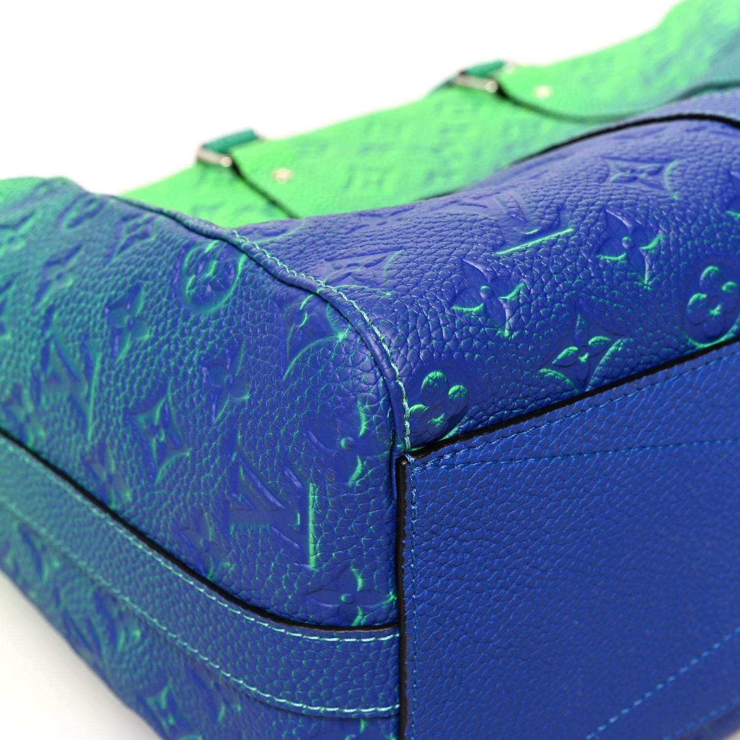 Taurillon Illusion Keepall Tote Bleu Vert