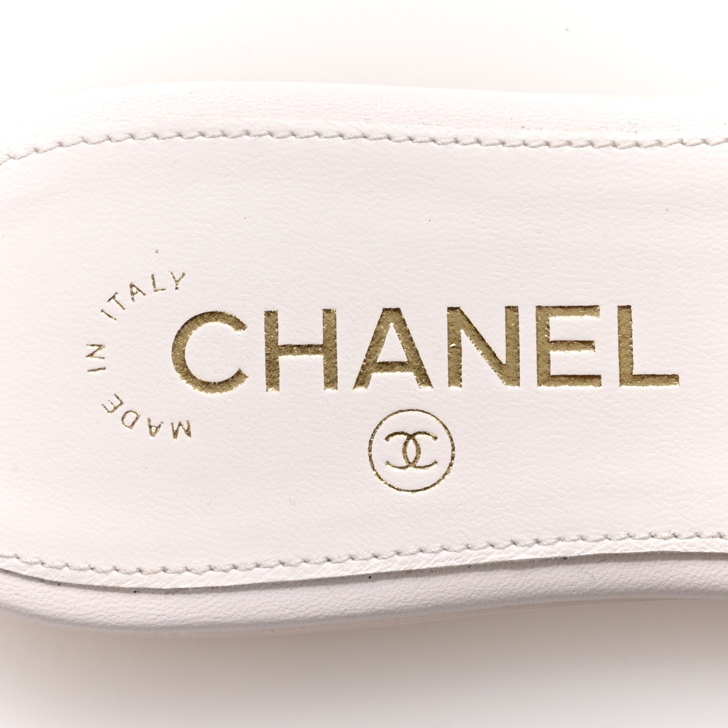 Chanel Lambskin Quilted Turnlock Flat Mules 36 White 1641675