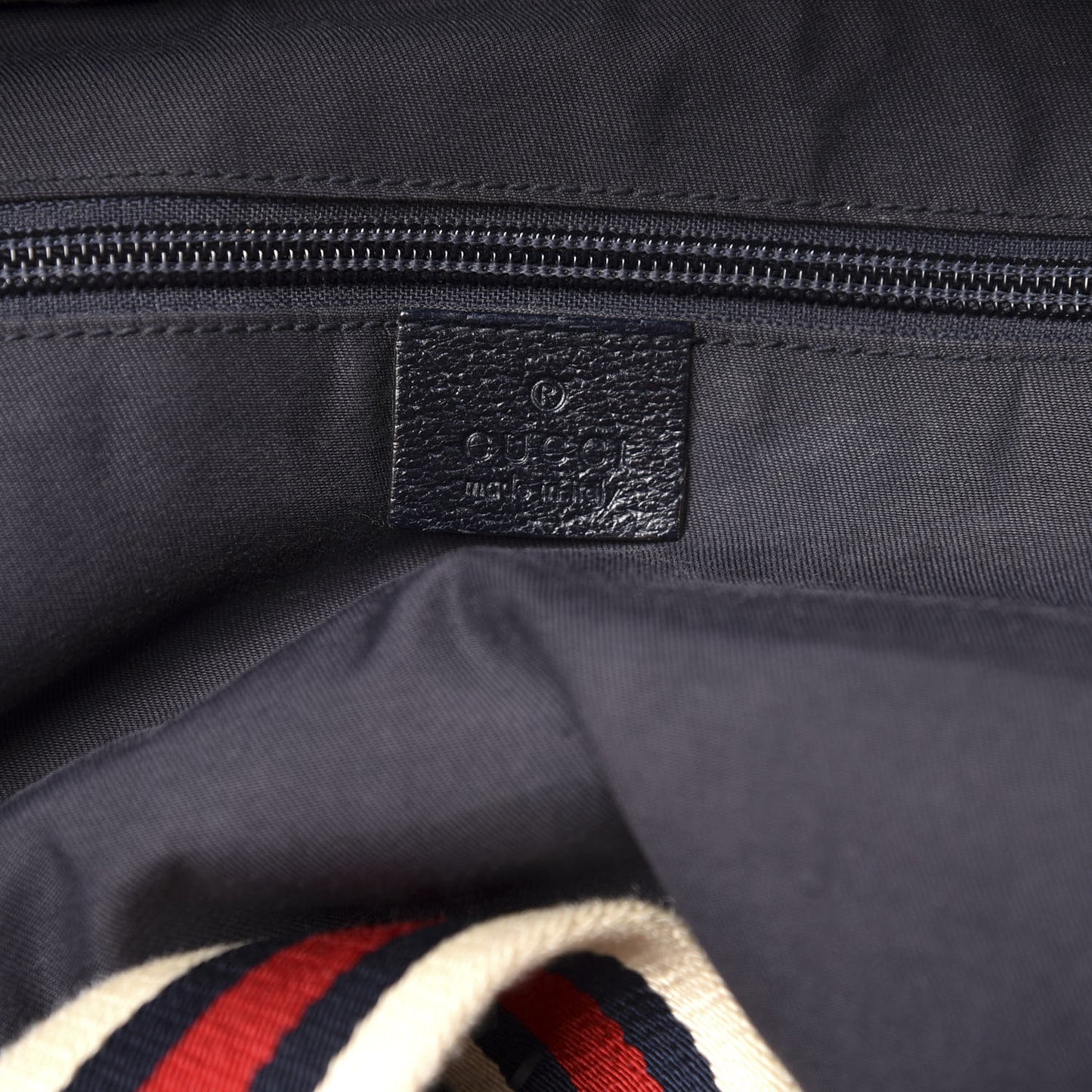 GG Monogram Web Medium Collapsable Carry On Duffle Navy