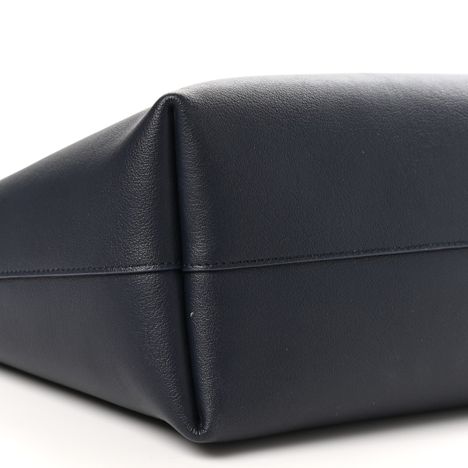Saint Laurent Calfskin Large Shopping Tote Deep Marine 9 of 10