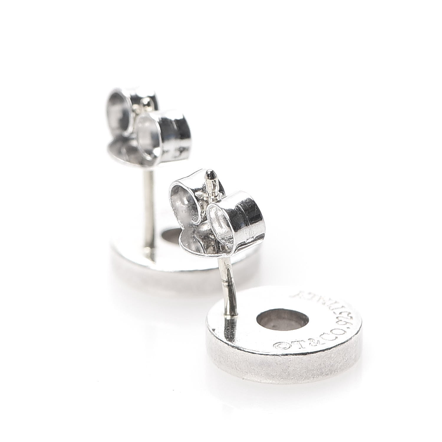 Tiffany Sterling Silver 1837 Circle Earrings 3 of 4