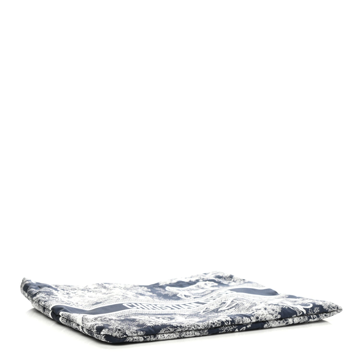 Christian Dior Embroidered Toile De Jouy Diortravel Zipped Pouch Blue 4 of 8