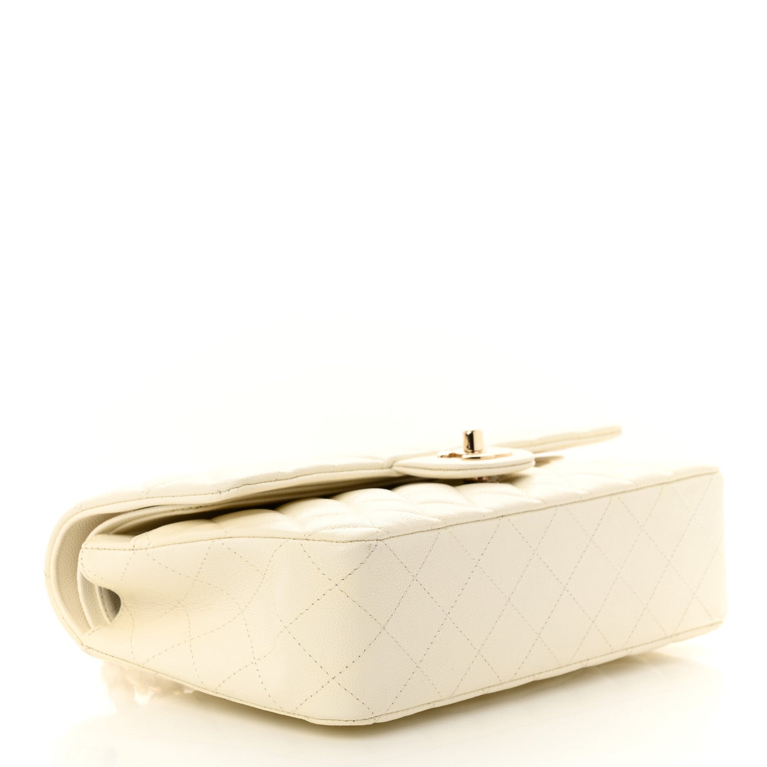 Chanel Caviar Quilted Medium Double Flap White 4 of 11