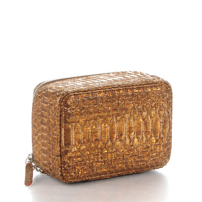 Chanel Python Jewelry Case Khaki 4 of 8