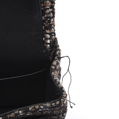 Chanel Tweed Quilted Medium Double Flap Brown 10 of 12