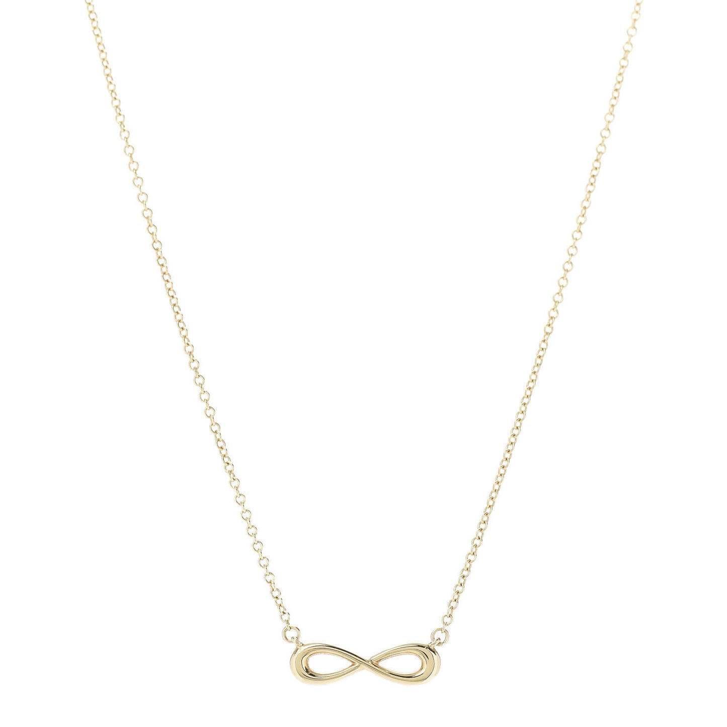 18K Yellow Gold Infinity Pendant Necklace