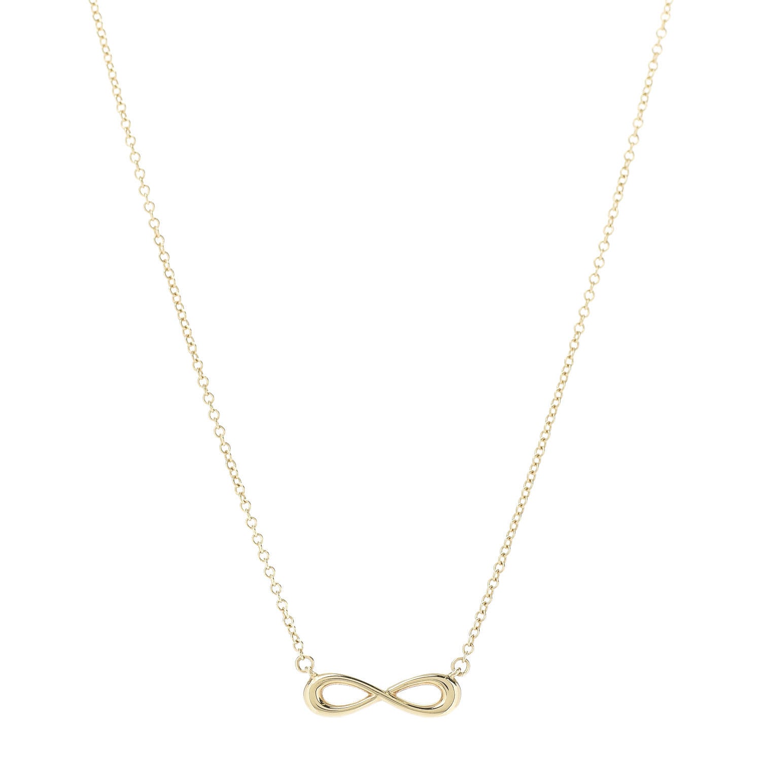 Tiffany 18K Yellow Gold Infinity Pendant Necklace 1 of 5