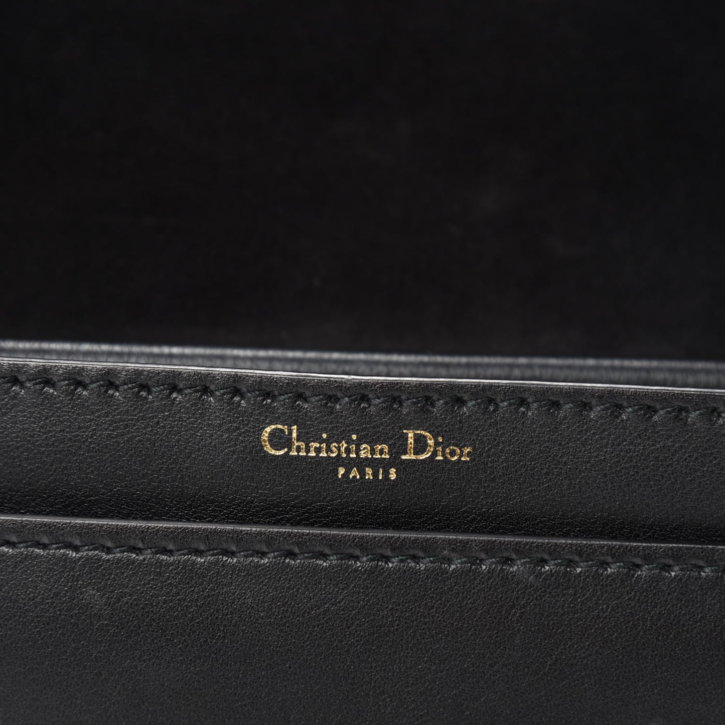 Calfskin J'Adior Chain Flap Bag Black