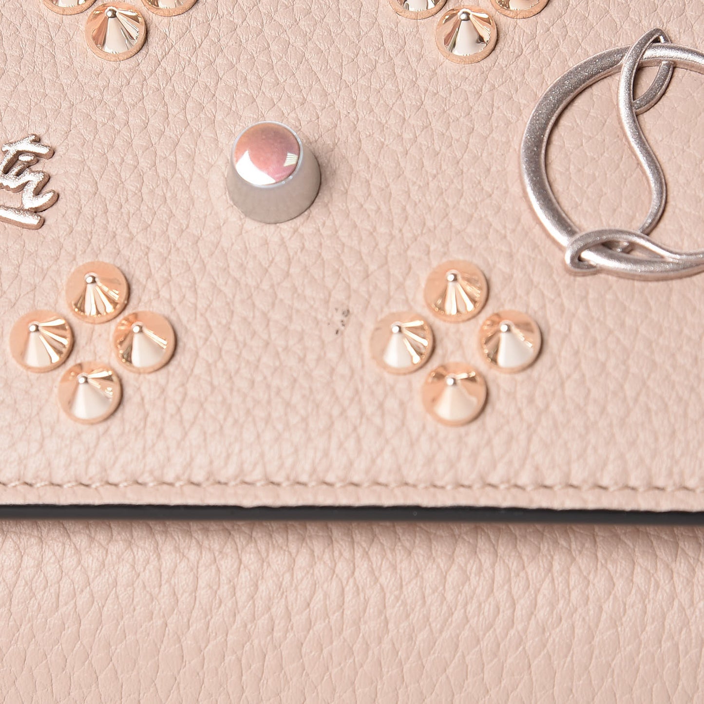 Calfskin Spikes Loubinthesky Paloma Clutch Ballerina