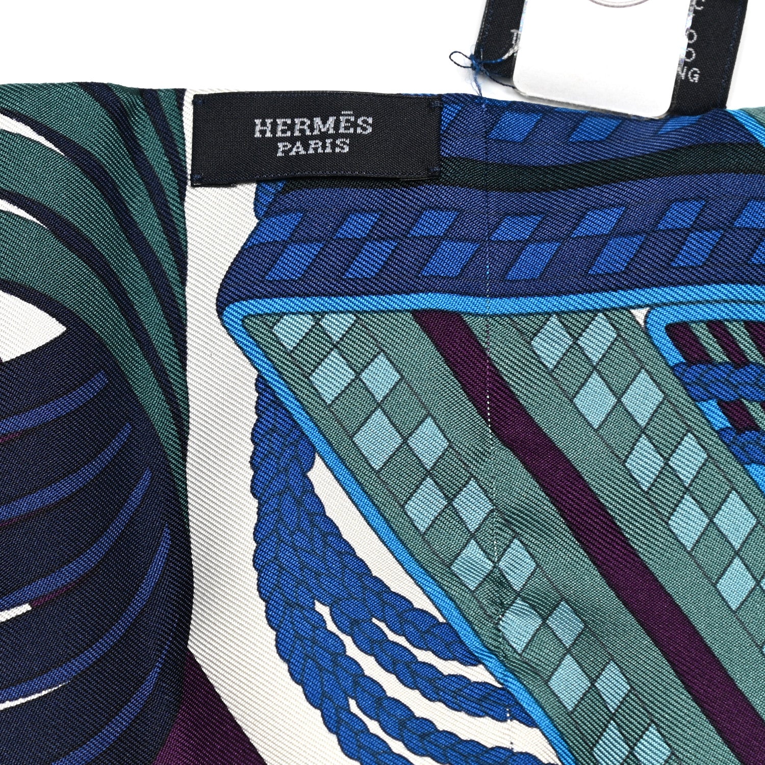 Hermes Silk Twill-Up Maxi Twilly Bleu 4 of 4