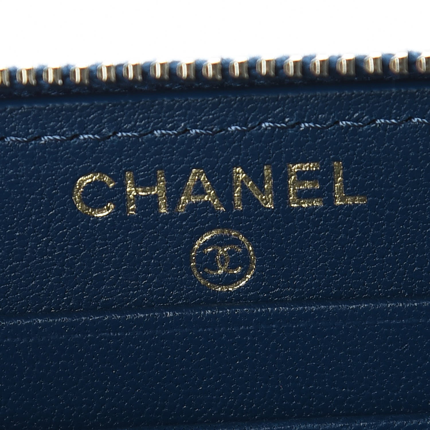 Chanel Lambskin Quilted 19 Small Zip Around Wallet Blue 6 of 9