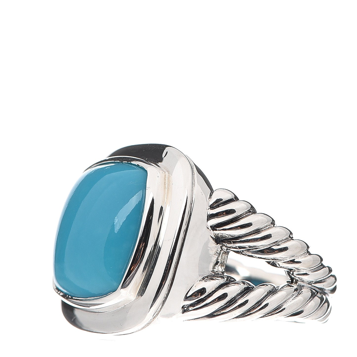 Sterling Silver Turquoise 14mm Albion Ring 54 6.75