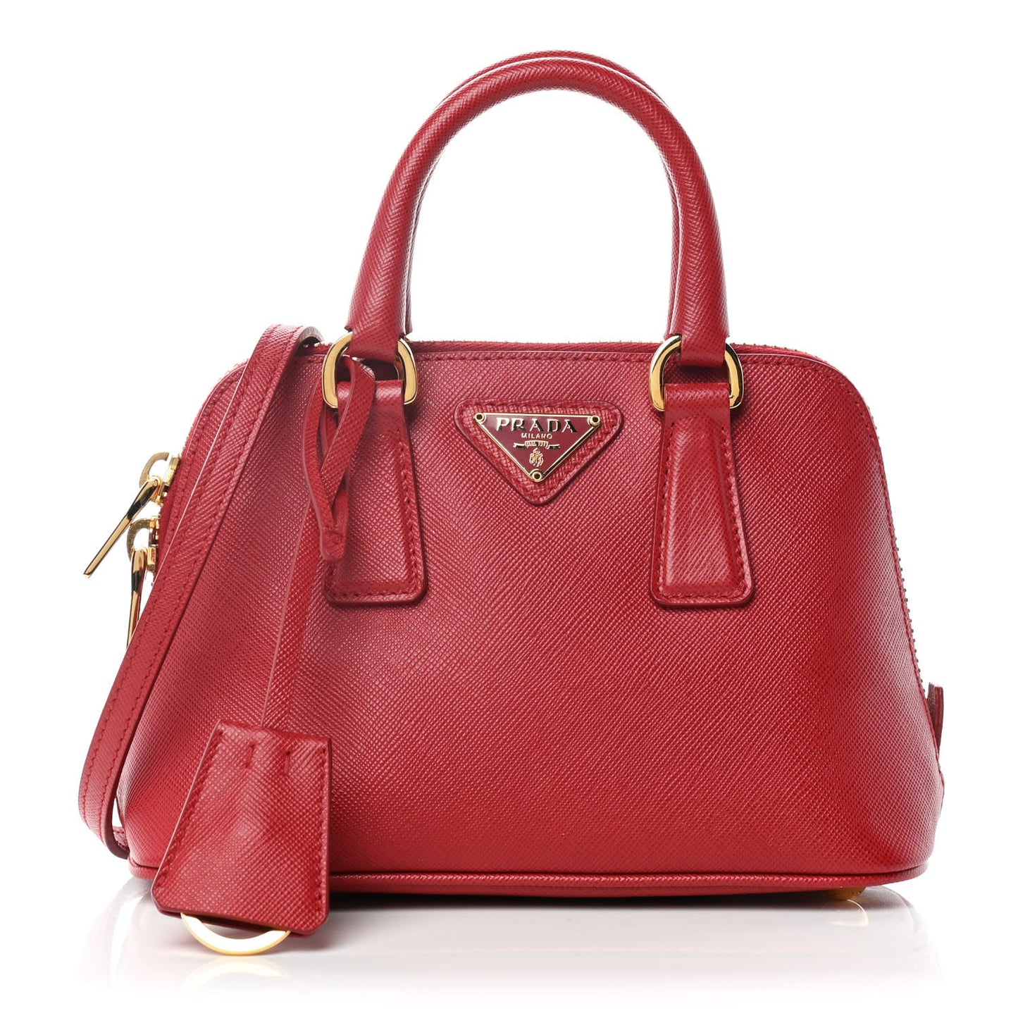 Saffiano Lux Mini Promenade Tote Fuoco