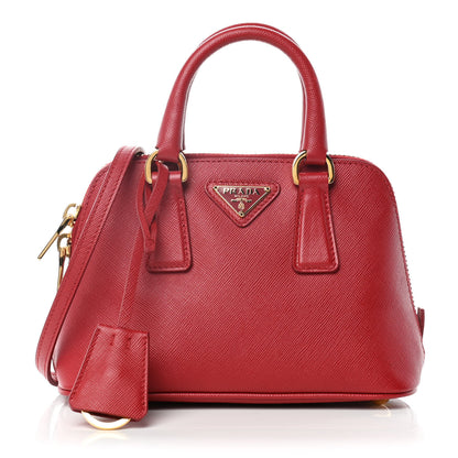 Prada Saffiano Lux Mini Promenade Tote Fuoco 1 of 10
