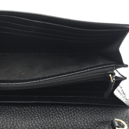 Gucci Dollar Calfskin GG Supreme Monogram Petite GG Marmont Wallet Chain Bag Black Beige Ebony 5 of 11