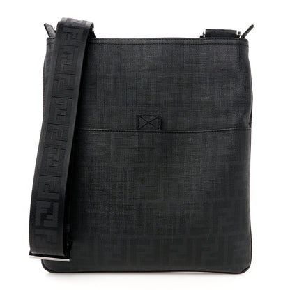 Fendi Zucca Spalmati Messenger Bag Black 1 of 10