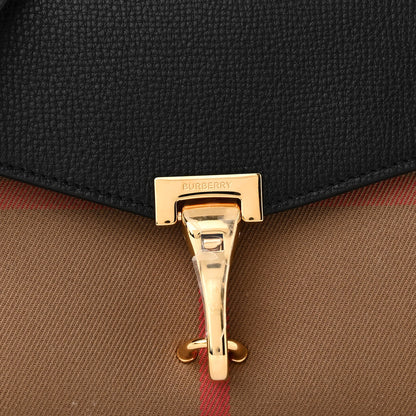 Burberry Derby Calfskin House Check Baby Macken Crossbody Bag Black 7 of 9