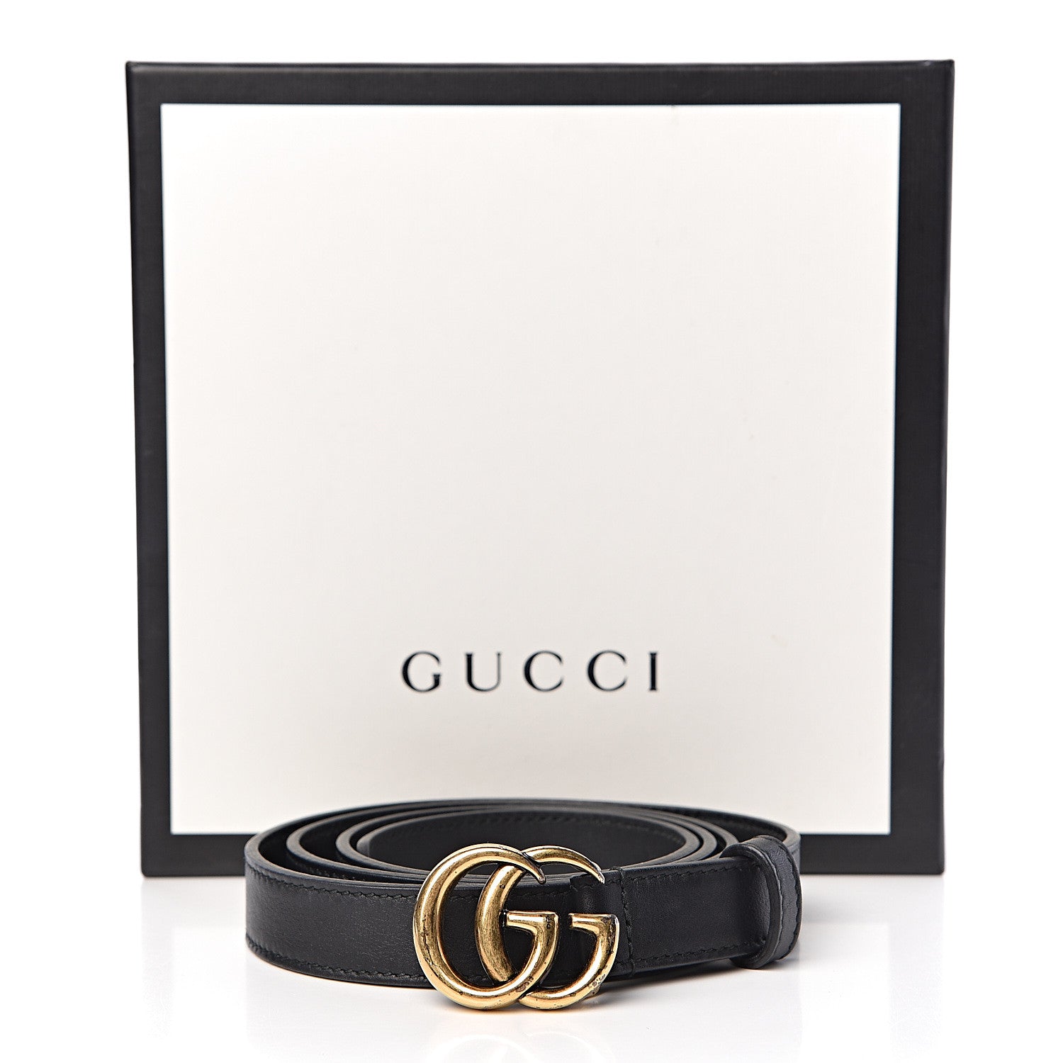 Gucci Calfskin Double G 20mm Belt 90 36 Black 6 of 6