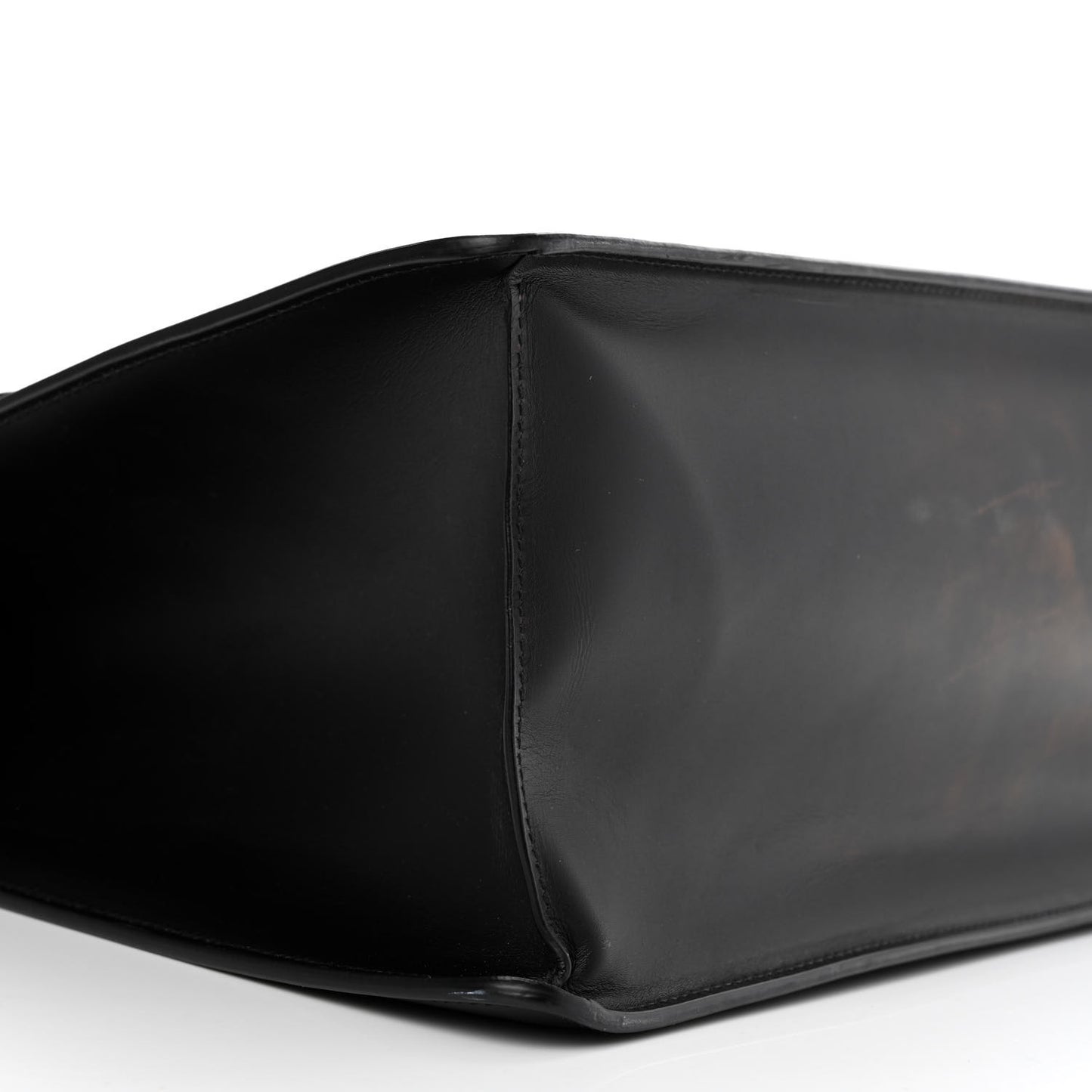 Calfskin Maxi Sylvie Top Handle Bag Black