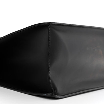 Gucci Calfskin Maxi Sylvie Top Handle Bag Black 9 of 15