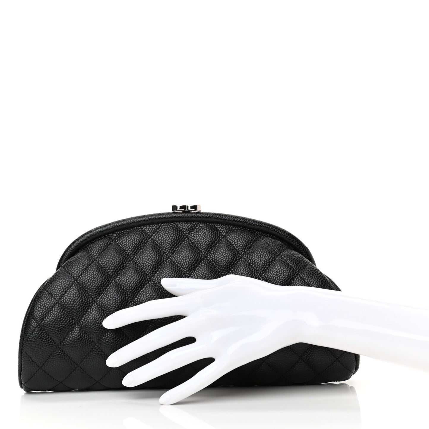 Caviar Quilted Timeless Clutch Black