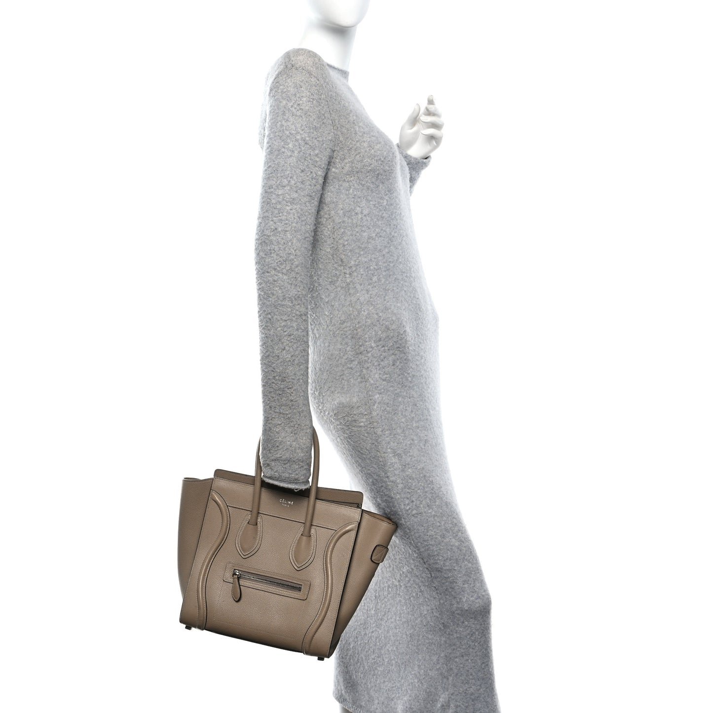 Drummed Calfskin Micro Luggage Dune