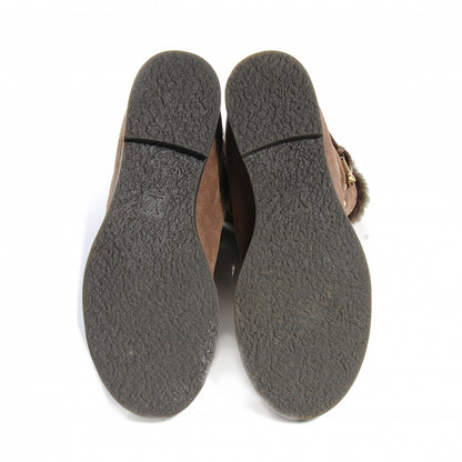Louis Vuitton Suede Fur Wintry Boots 37 Brown 5 of 5