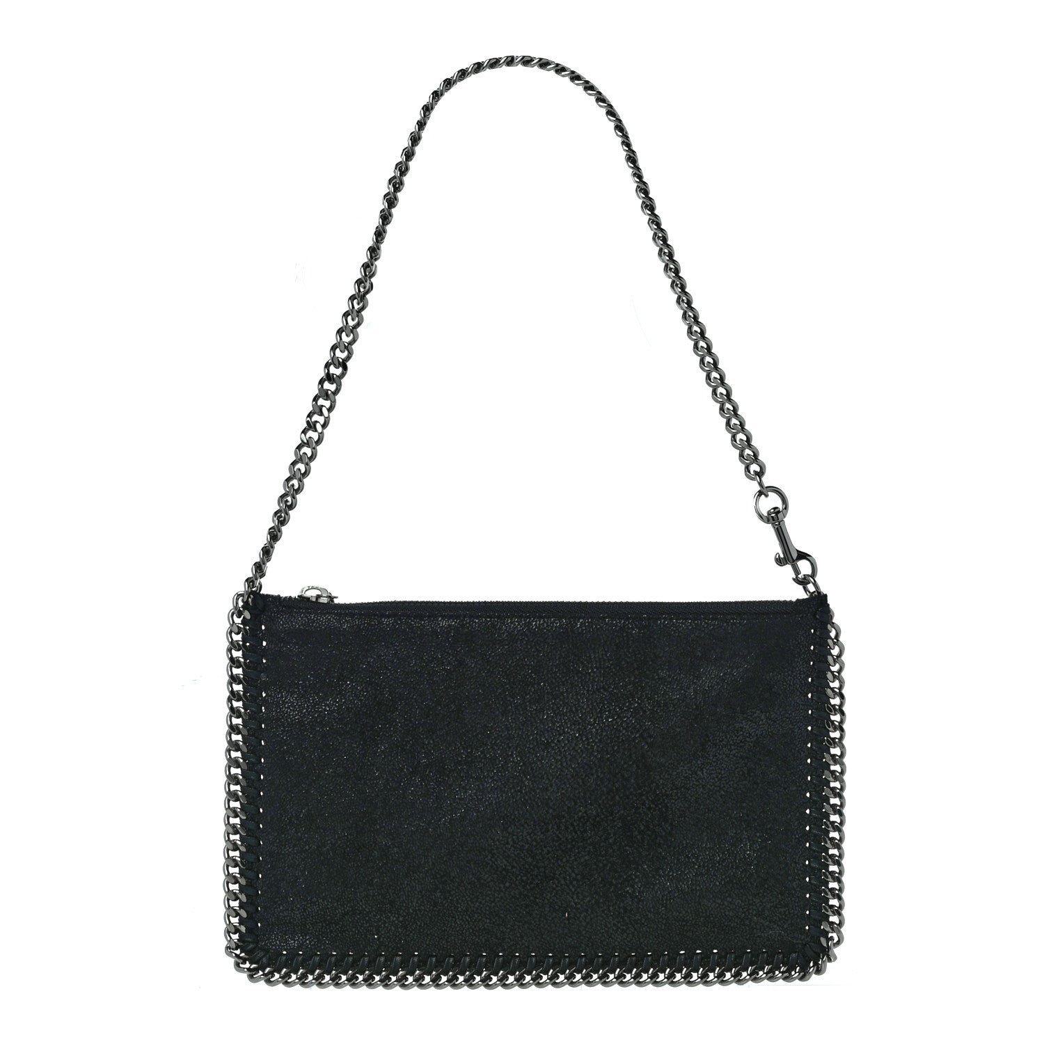 Stella McCartney Shaggy Deer Falabella Clutch Navy 1 of 10