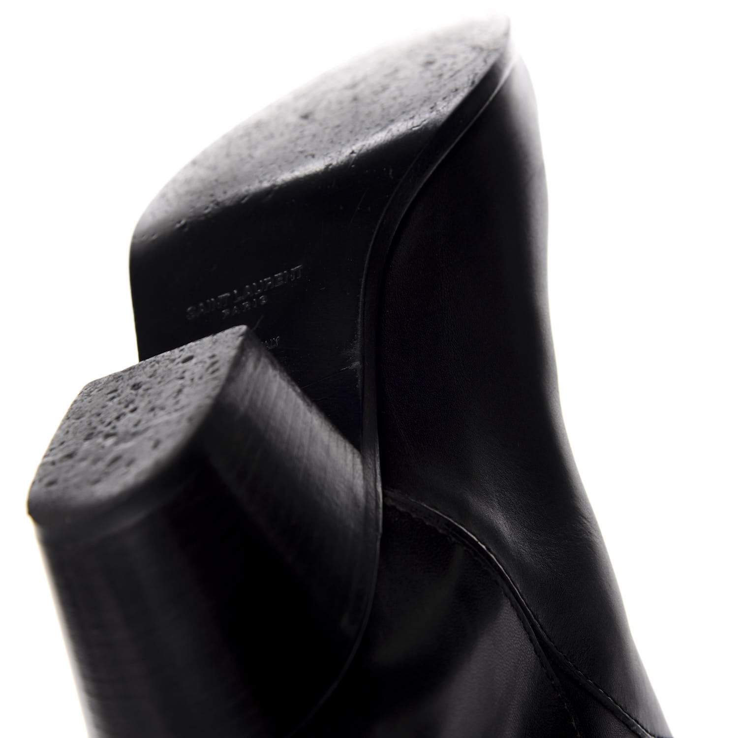Saint Laurent Calfskin Rock Long Boots 35.5 Black 12 of 16