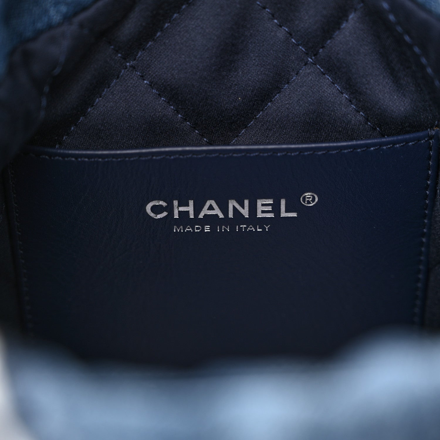 Chanel Denim Stitched Quilted Mini Chanel 22 Blue 6 of 10