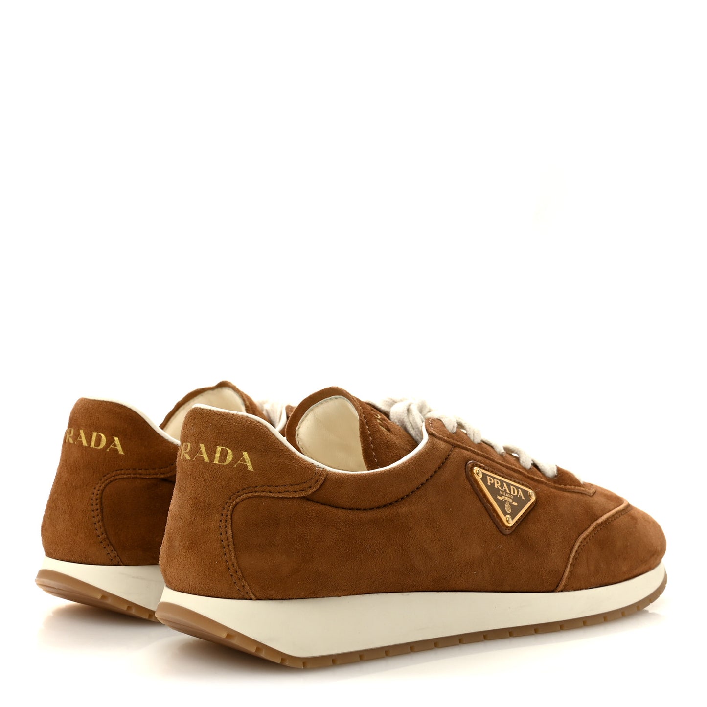 Suede Logo Womens Low Top Sneakers 40 Cocoa Brown