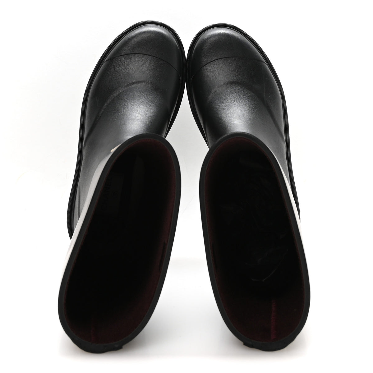 Chanel Caoutchouk CC High Boots 40 Black 2 of 9
