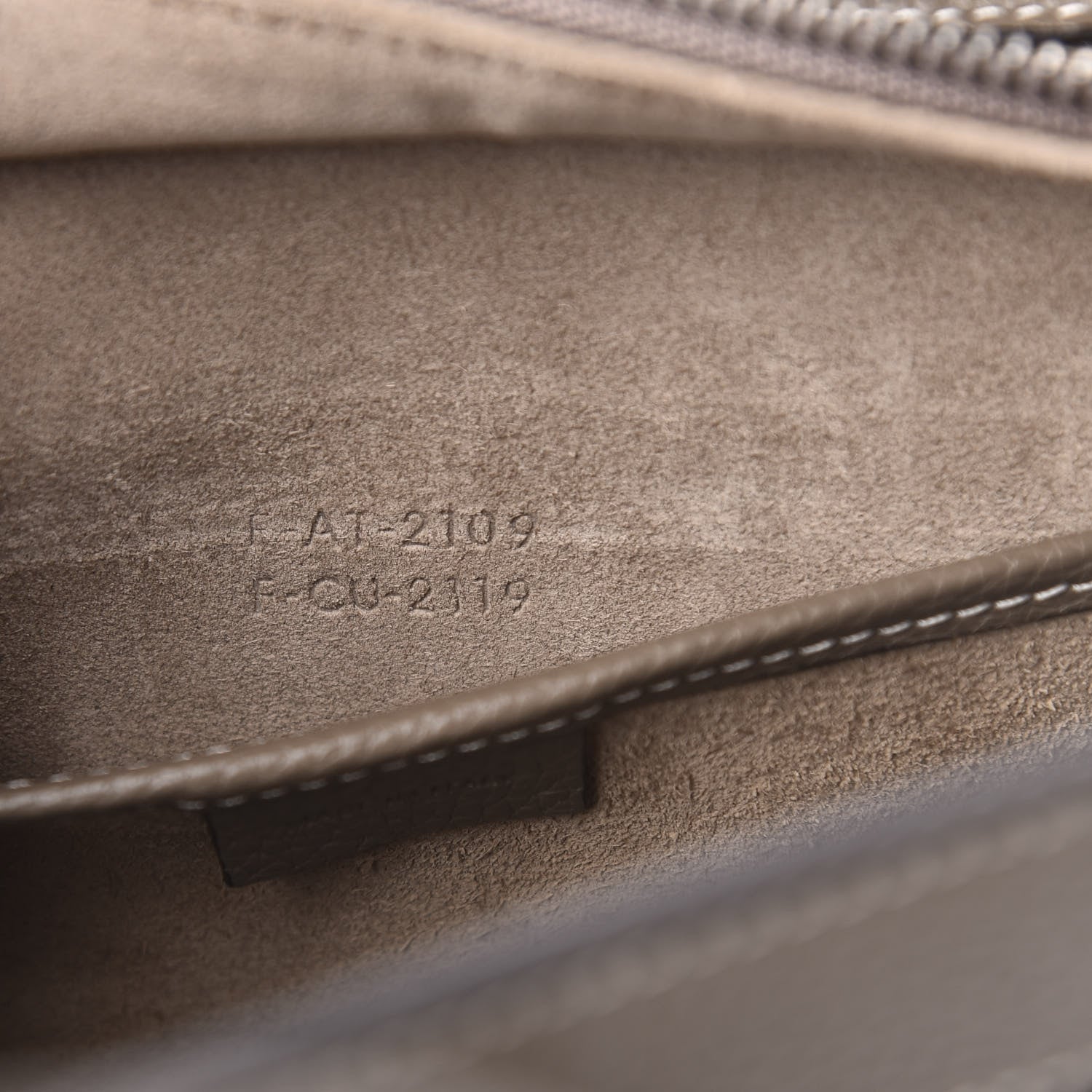 Celine Drummed Calfskin Nano Luggage Souris 6 of 10