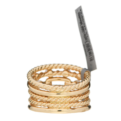 David Yurman 18K Yellow Gold Diamond Pearl 16mm Petite Perle Multi-Row Ring 54 7 3 of 4