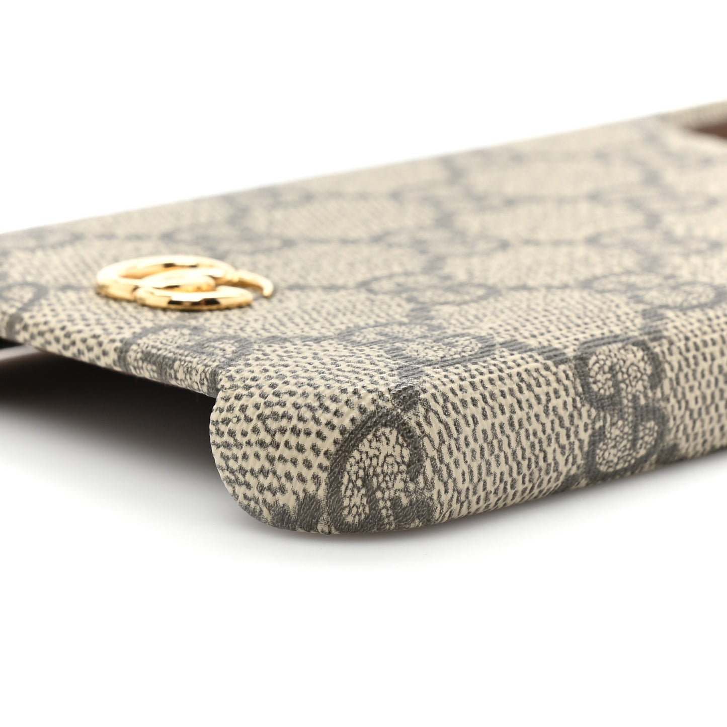 GG Supreme Monogram Ophidia iPhone 15 Pro Max Phone Case Beige Ebony