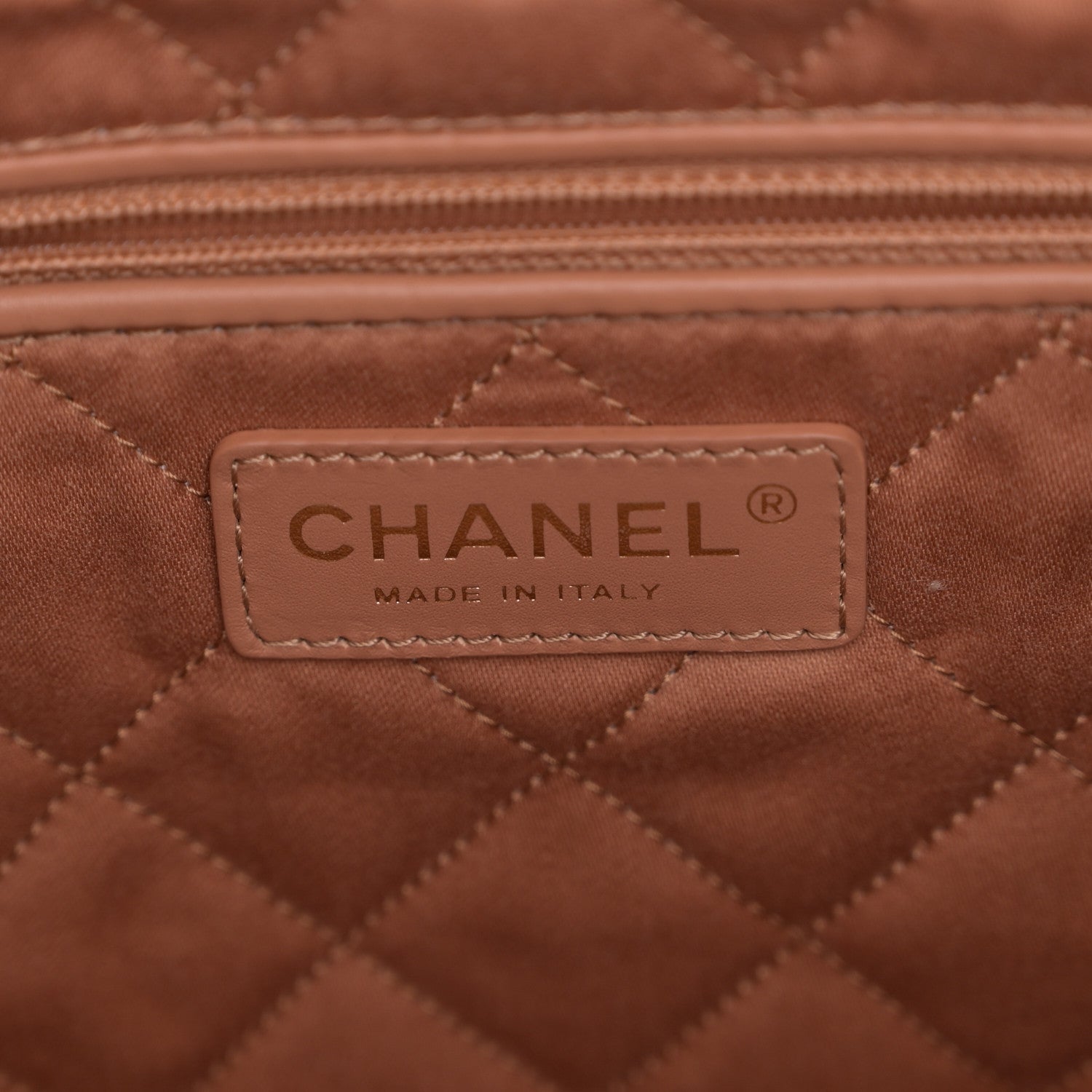 Chanel Shiny Calfskin Quilted Small Chanel 22 Camel 7 of 11