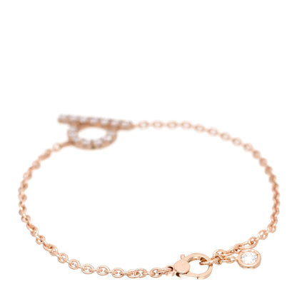 Hermes 18K Rose Gold Diamond Finesse Bracelet SH 2 of 4
