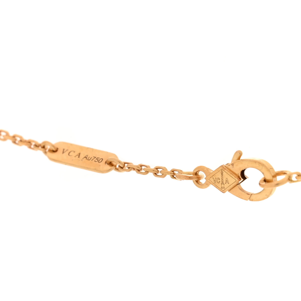 Van Cleef & Arpels 18k Yellow Gold Tiger Eye Lucky Alhambra Butterfly Pendant Necklace 4 of 5