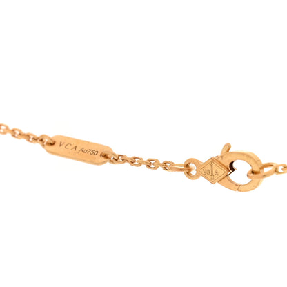 Van Cleef & Arpels 18k Yellow Gold Tiger Eye Lucky Alhambra Butterfly Pendant Necklace 4 of 5