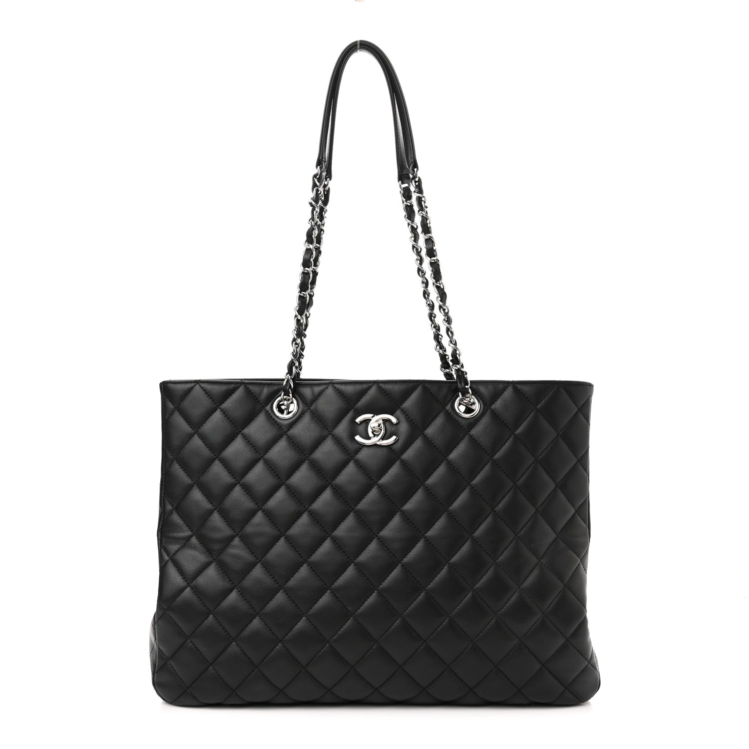 Chanel Calfskin Quilted Large Classic Shopping Tote Black 1 of 10
